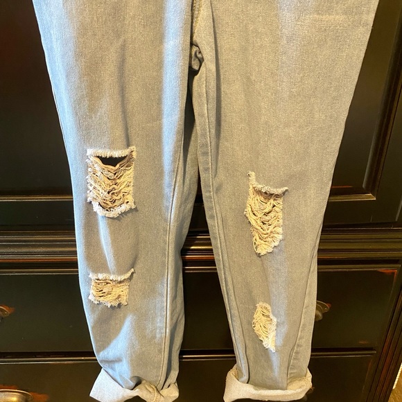 Overalls with a distressed look. Never worn. - Picture 3 of 5